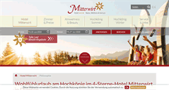 Desktop Screenshot of hotel-mitterwirt.at