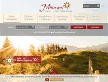 Tablet Screenshot of hotel-mitterwirt.at